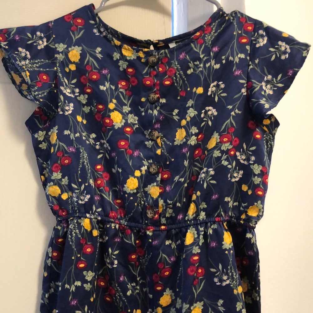 A silk floral romper